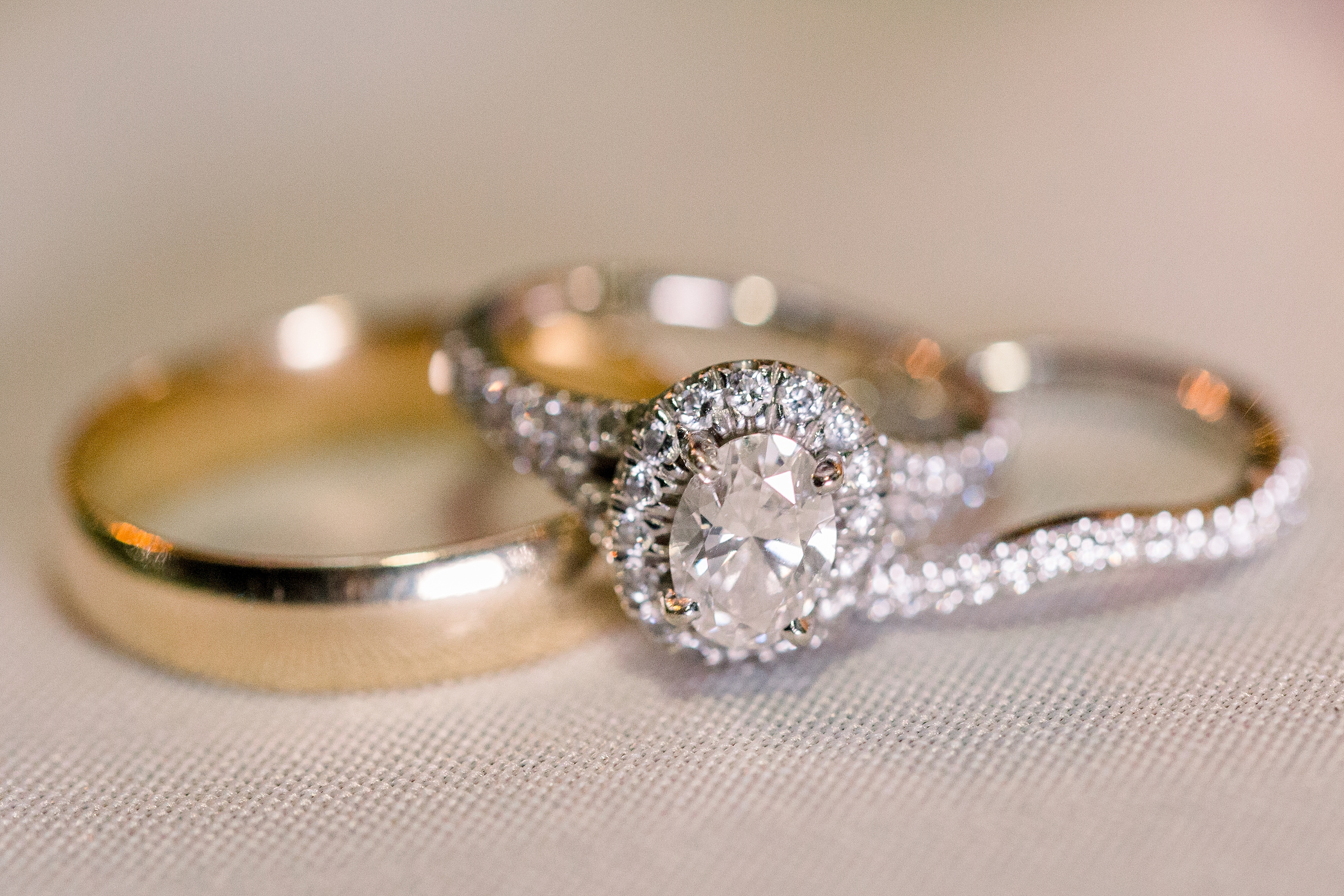 Wedding rings, bands.