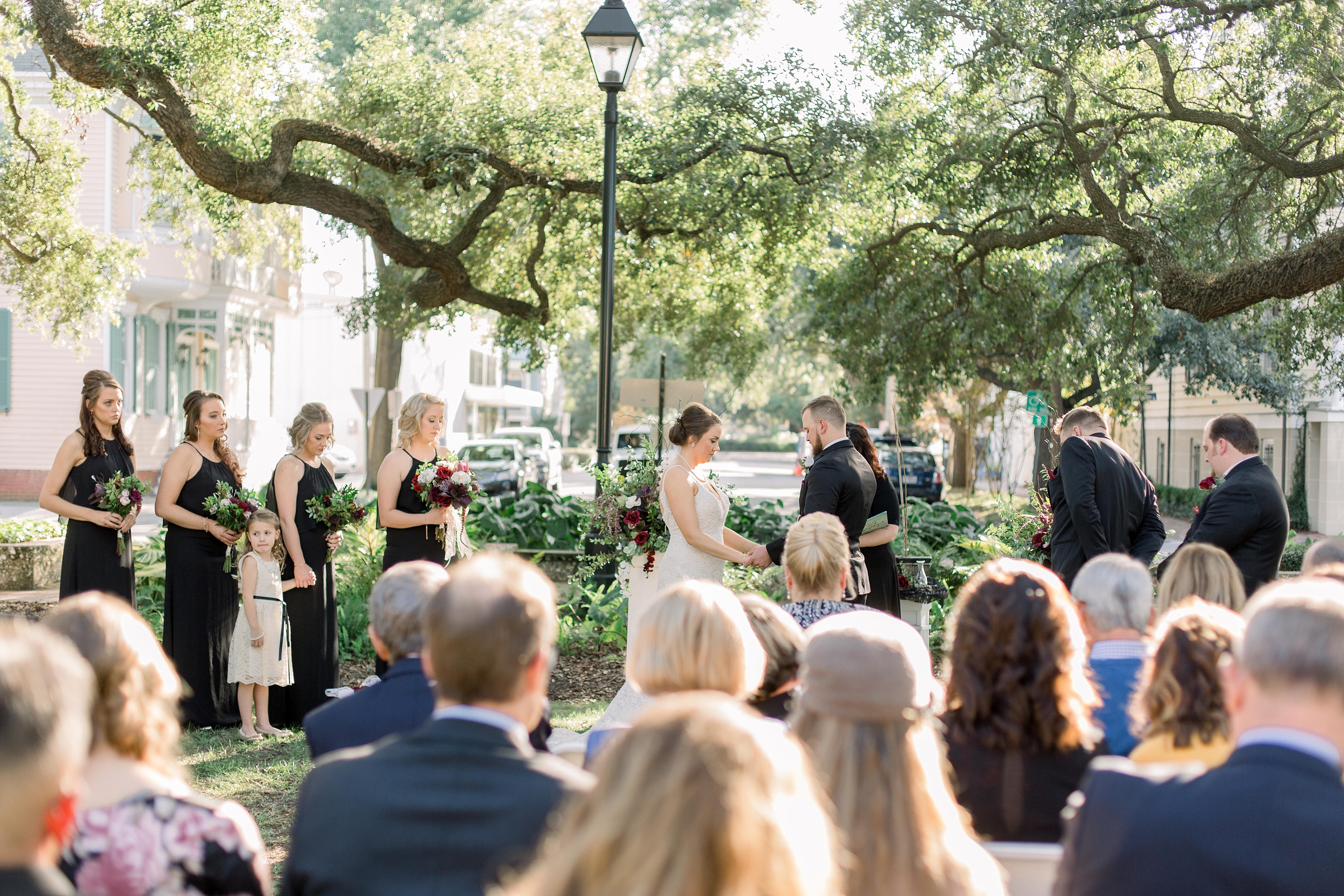 Warren Square wedding ceremony in Savannah, Georgia.