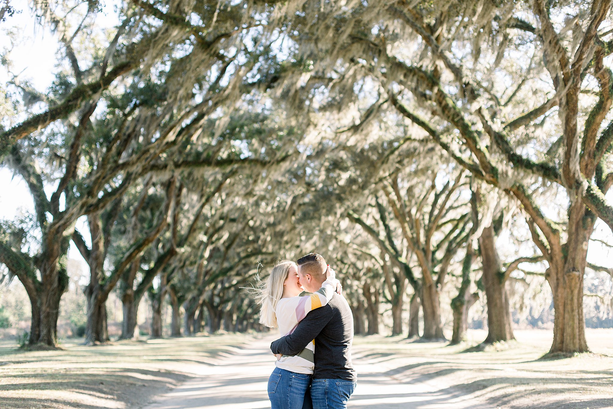 Engagement session at Wormsloe Historic Site in Savannah